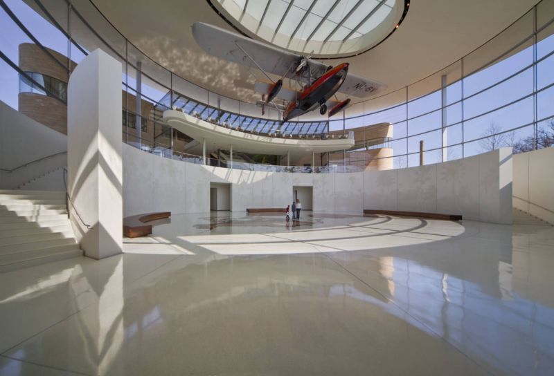 Graphic Concrete Fortaleza Hall and the Commons, SC Johnson Headquarters