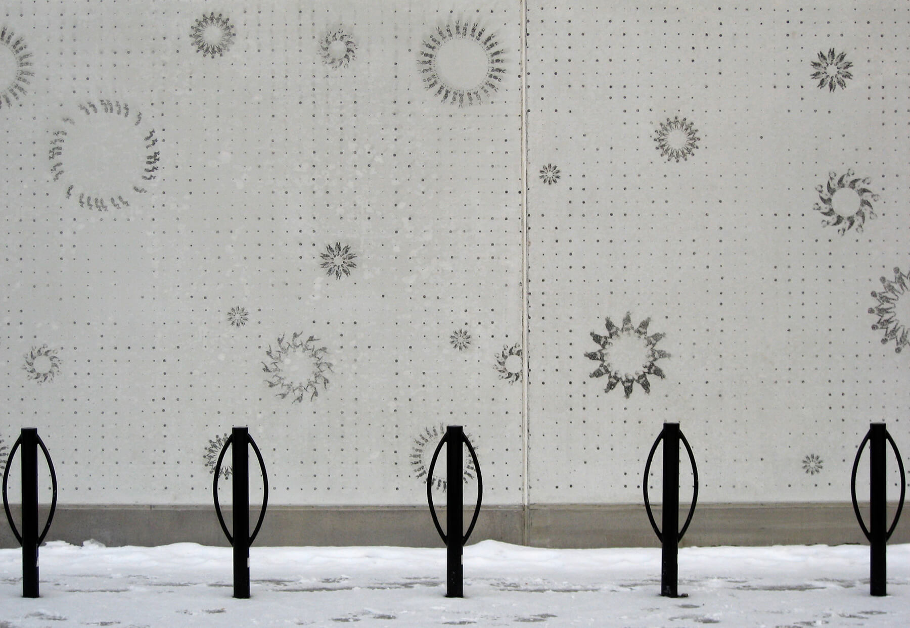 graphic concrete frölunda shopping centre