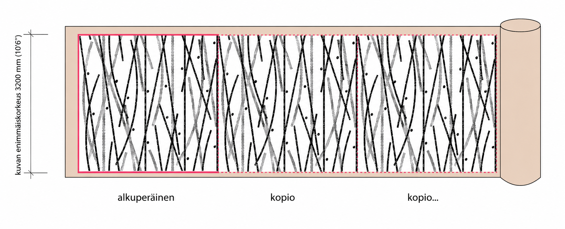 Roll of Graphic Concrete membrane