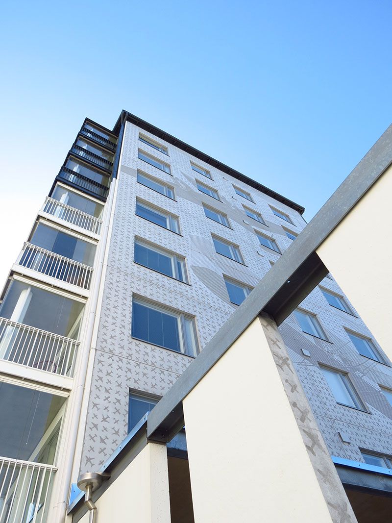 Graphic Concrete Vantaa Manttaali Residential Building